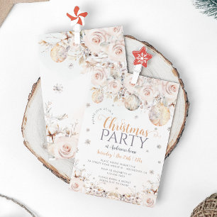 Elegant Modern julfest - inbjudan