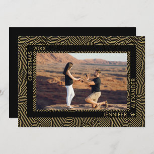 Elegant Modern julfoto Par Julkort