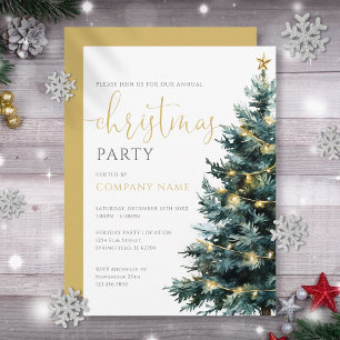 Elegant Modern Julgran Corporate Party Inbjudningar