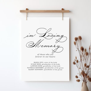 Elegant modern kalligrafi i kärlek till minne skyl poster