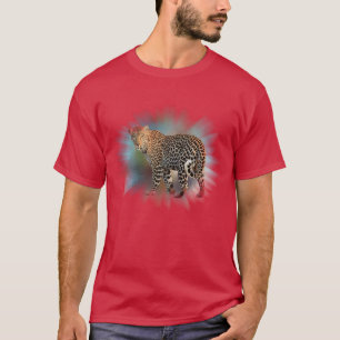 Elegant Modern kardinal Red Template Leopard T Shirt