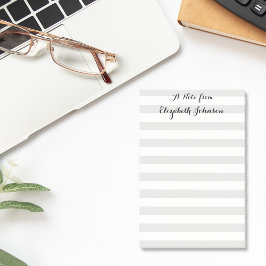 Elegant Modern Kindergarten School Lärare Namn Post-it Block