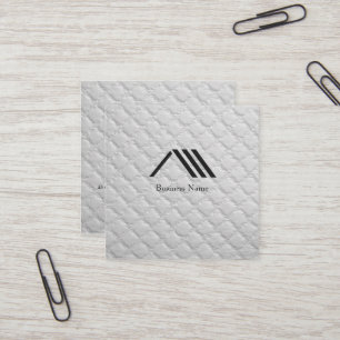 Elegant Modern Klassisk Logo Elfenbensvit Fyrkantigt Visitkort