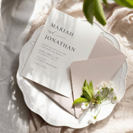 Elegant Modern klassisk minimalistisk Bröllop Inbjudningar