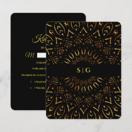 Elegant modern klassisk svart och guld OSA kort