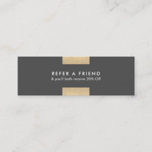 Elegant modern KraftPrinted guld- brytningchic ser Mini Visitkort