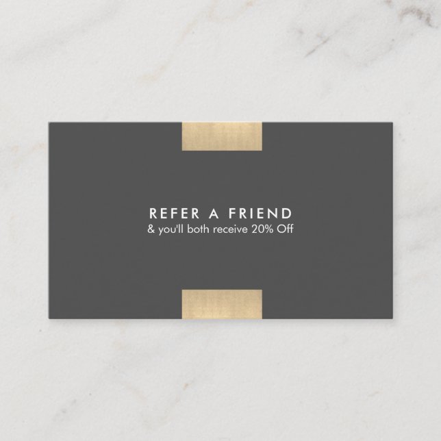Elegant modern KraftPrinted guld- brytningchic ser Visitkort (Framsida)