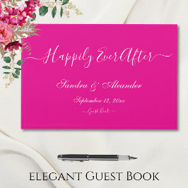 Elegant Modern lägsta lilla feta Rosa Bröllop Gästböcker