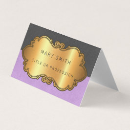 Elegant Modern Leather Guld Visitkort