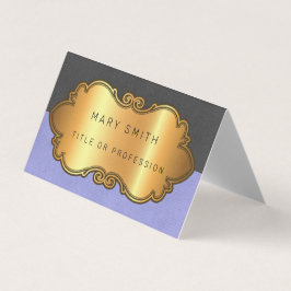 Elegant Modern Leather Guld Visitkort