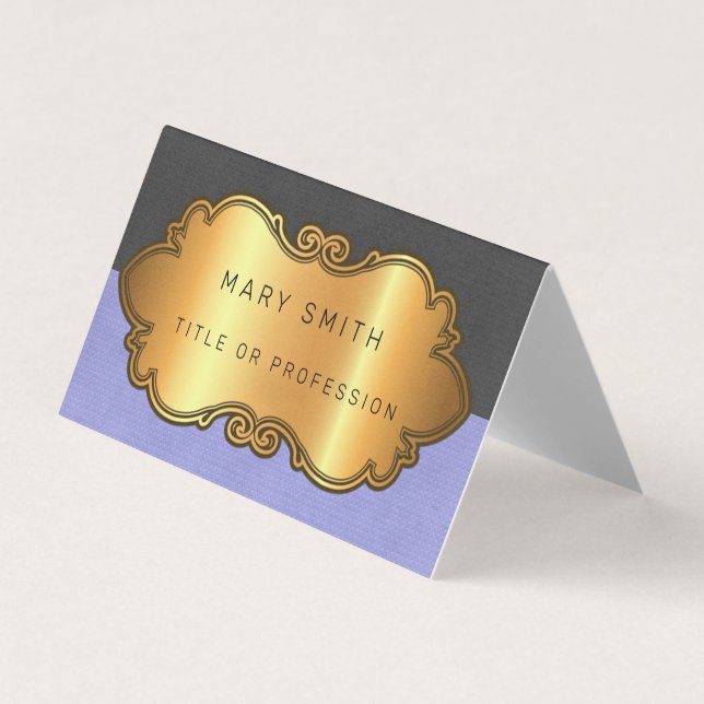 Elegant Modern Leather Guld Visitkort (Framsida)