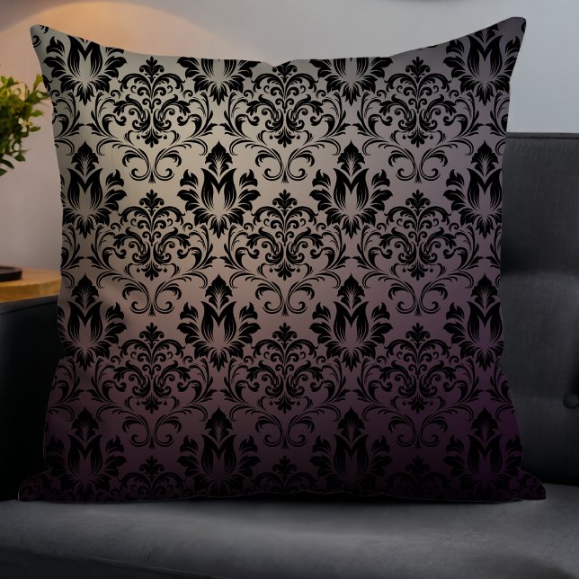 Elegant Modern Lila för Mörk av övertoningsskada f Kudde (Skapare uppladdad)