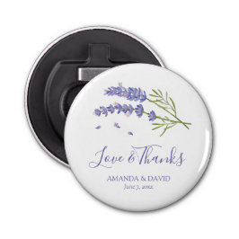 Elegant Modern Lila Lavender Wedding Favor Flasköppnare