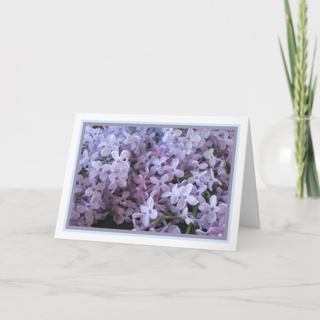 Elegant Modern Lila Lilac Flowers Photo Get well Kort (Framsida)