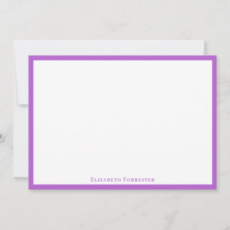 Elegant Modern Lilac Gräns-platta anteckningskort