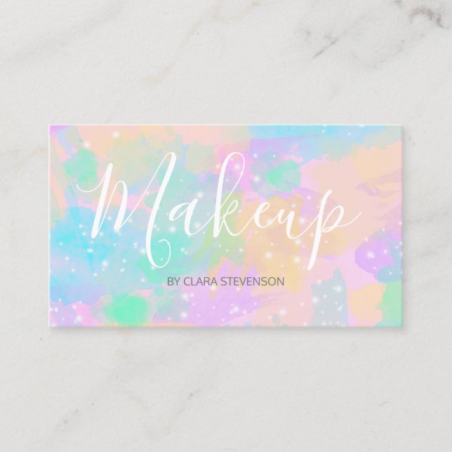 elegant modern ljus pastellfärgning visitkort (Framsida)