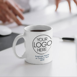 Elegant Modern Logotyp Employee/Company SWAG Blue Kaffemugg