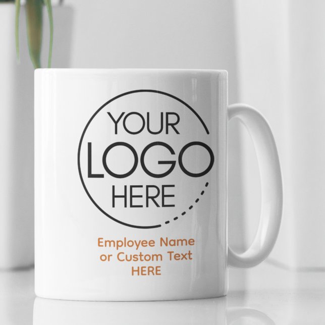 Elegant Modern Logotyp Employee/Company SWAG Orang Kaffemugg (Skapare uppladdad)