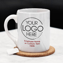 Elegant Modern Logotyp Employee/Company SWAG Red Kaffemugg