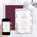 Elegant Modern Löv Burgundy 60:e födelsedagen Inbjudningar<br><div class="desc">Fira en speciell milstolpe med vår Elegant Modern Löv Burgundy 60:e födelsedagsinbjudan. Den här vackra, sofistikerade inbjudan ge till stilfulla och klassade vibes - perfekt för de stora 6-0! I ett klassiskt burgundi färg som är vackert accentuerat av hand plockade leafy gräns är det säkert att imponera på alla dina...</div>
