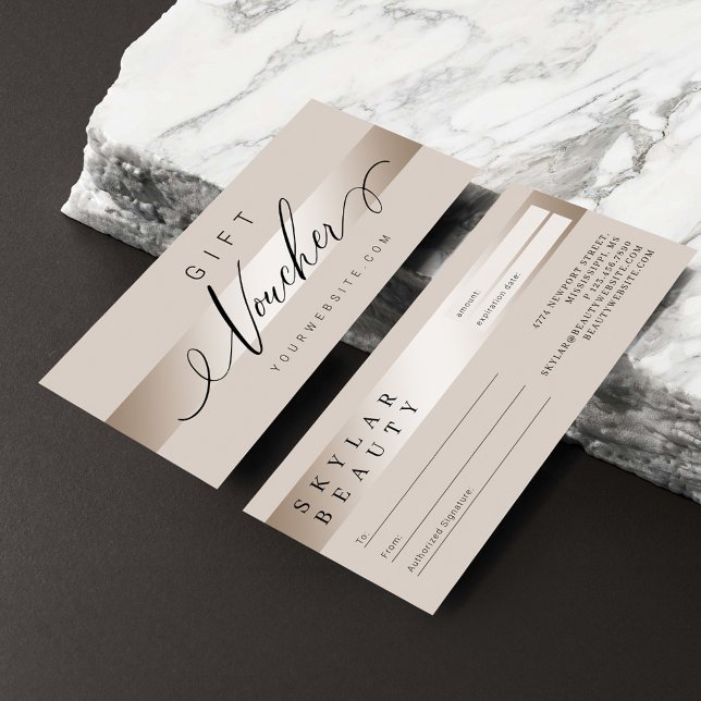 Elegant Modern Luxurie Champagne Gift Vouchers (Skapare uppladdad)