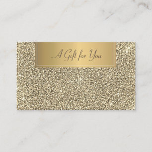 Elegant Modern Lyx Guld Glitter Rabattkort
