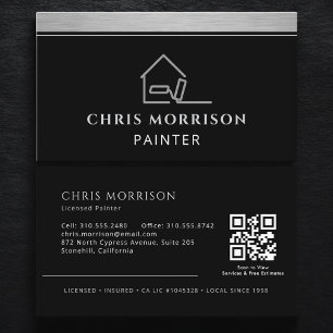 Elegant Modern Målare Professionell QR-kod Visitkort