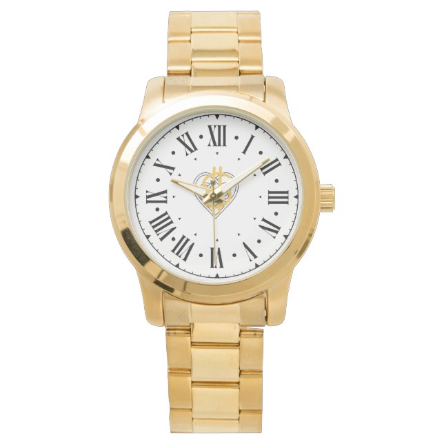 Elegant Modern Manar Guld Bracelet eWatch Watch Armbandsur (Framsida)