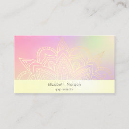 Elegant Modern Mandala Holografisk Visitkort
