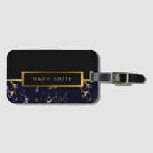 Elegant Modern Marble Black Guld