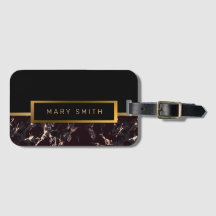 Elegant Modern Marble Black Guld