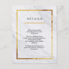 Elegant Modern Marble Guld Bröllop för in kort