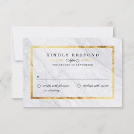 Elegant Modern Marble & Guld OSA kort