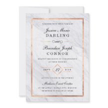 Elegant Modern Marble & Ro Guld Bröllop