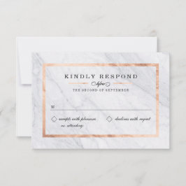 Elegant Modern Marble & Ro Guld OSA kort