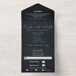 Elegant modern marinblå textur vigselfoto