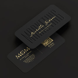 Elegant Modern Marknadsföring Monogram Black Visitkort