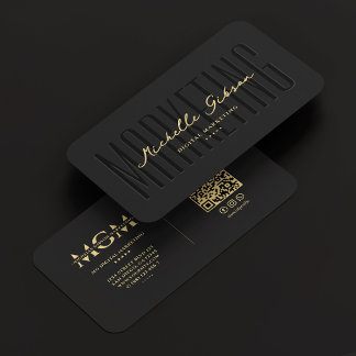Elegant Modern Marknadsföring Monogram Black Visitkort