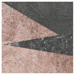Elegant modern marmor, rosa guld & svart triangel tyg
