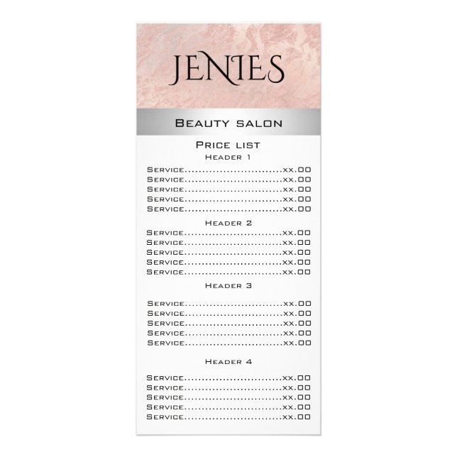 Elegant, modern marmor vid guld vid ro rand i silv reklamkort (Framsidan)