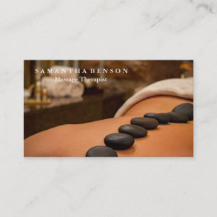 Elegant Modern massageterapi Visitkort