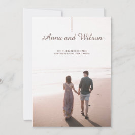 Elegant & Modern med foto Bröllopsannons Inbjudningar
