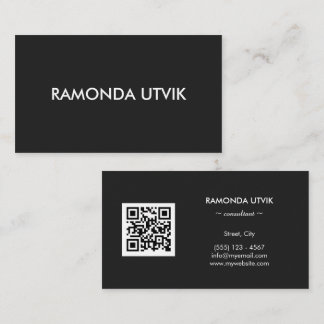 Elegant Modern med QR-kod Visitkort