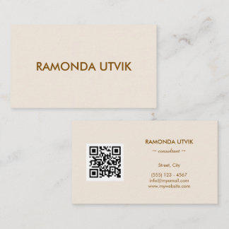 Elegant Modern med QR-kod Visitkort