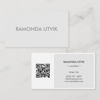 Elegant Modern med QR-kod Visitkort