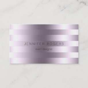 Elegant Modern Metallic Lila Tint Rand Visitkort