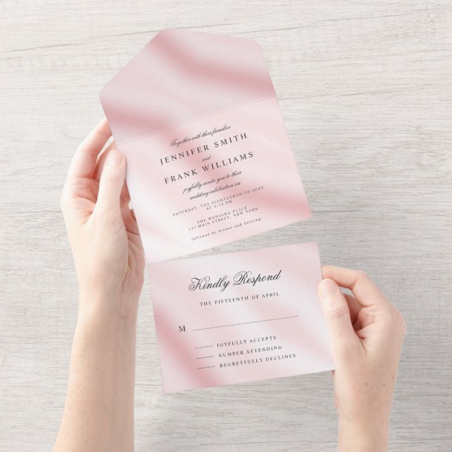 Elegant Modern Metallic Rosa White Simple Chic (Avrivbar del)