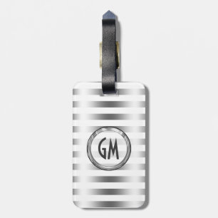 Elegant Modern Metallic Silver Rand Bagagebricka