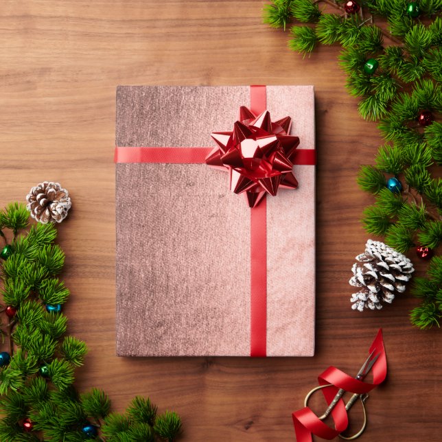 Elegant modern metallik av kopparkoppar i ro guld presentpapper (Julgåva)