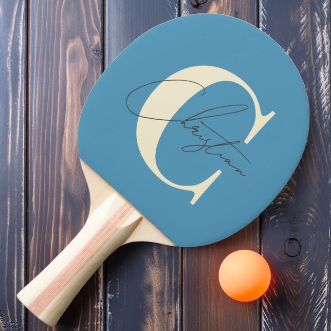 Elegant modern mid-century-monogram akvabord pingisracket (Skapare uppladdad)